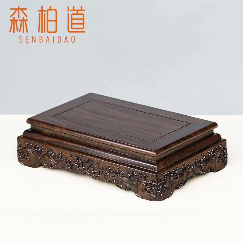 实木长方形黑檀底座财神爷佛像关公垫高座盆景鱼缸菩萨摆件木托架