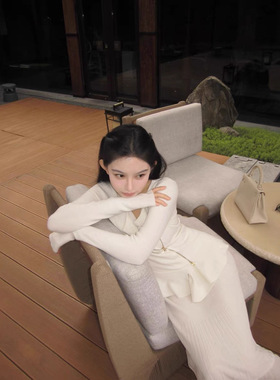 woppei 小巴休闲百搭针织开衫女秋季下摆荷叶木耳边设计正肩上衣