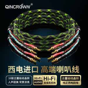 美国西电 进口喇叭线发烧音箱线专业hifi纯铜音响线香蕉头Y插针插