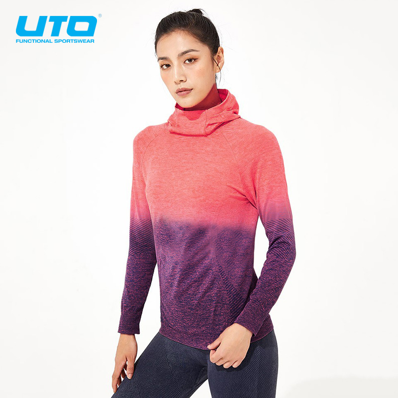 UTO悠途运动卫衣男防风保暖透气拉链衫女户外休闲跑步连帽衫外套