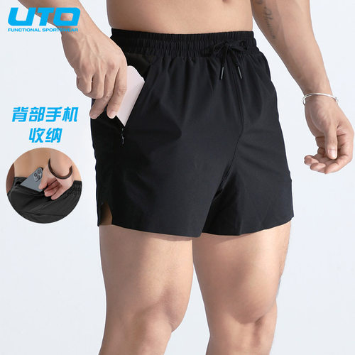 UTO男女运动3分裤速干马拉松短裤