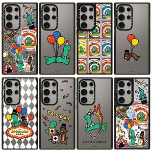 马戏团恐龙 三星S24Ultra适用Magsafe三星S23Ultra镜面手机壳磁吸亚克力S22Ultra网红可爱防摔保护套