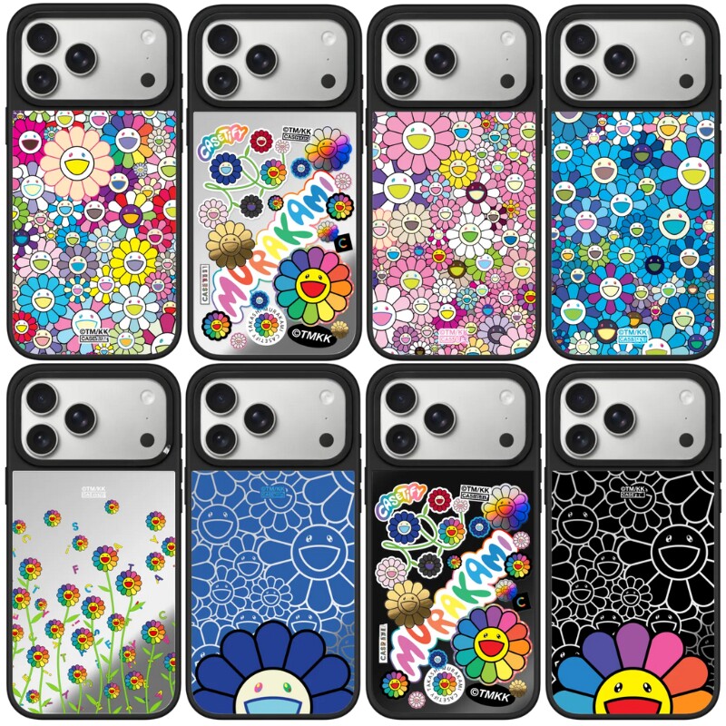 新村上隆iphone17promax手机壳防摔磁吸亚克力magsafe镜面保护套适用于苹果16pro/15/14可爱创意个性高级