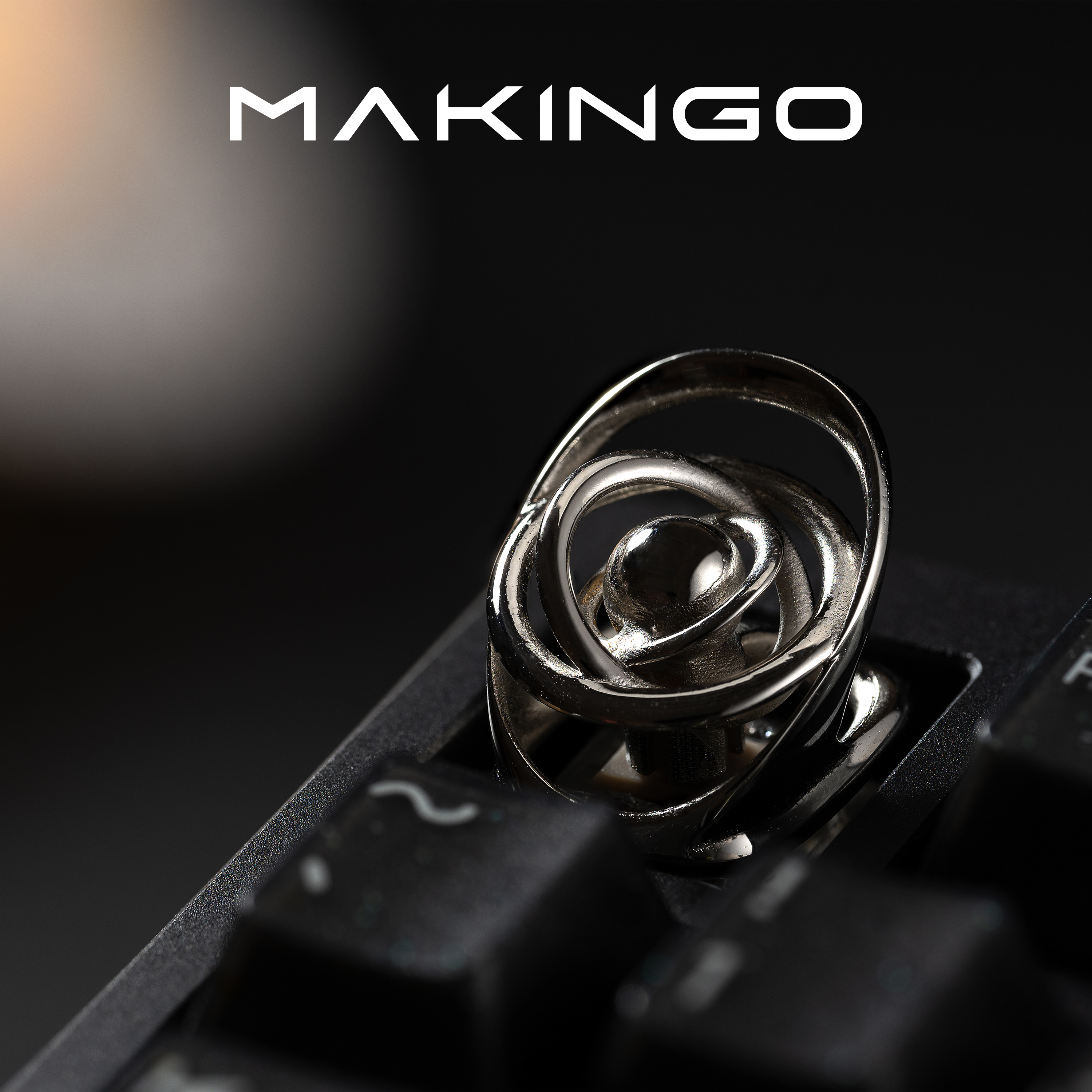 Makingo星星土星环黄金个性键帽客制化黑色金属键帽单个原创Esc键