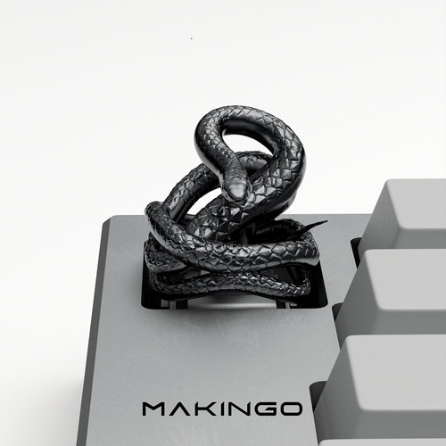 Makingo原创正版纯银键帽蛇Esc键帽替换单个客制化个性键帽礼物