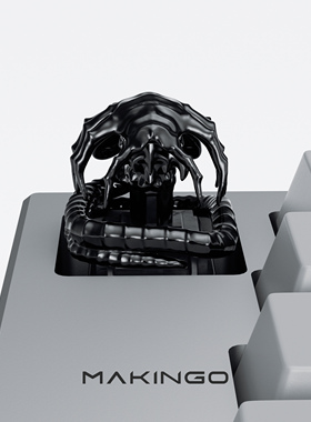 Makingo异形地球抱脸虫原创个性键帽客制化金属键帽设计师小众1u
