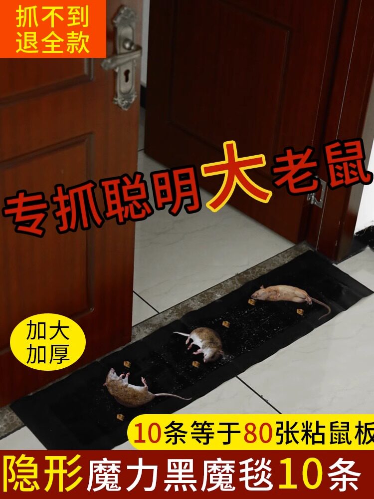 强力老鼠贴粘鼠板家用端抓粘大老鼠粘一窝鼠胶正品驱捕鼠神器1780