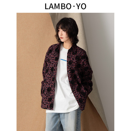 LAMBOYO宽松休闲单排扣衬衫