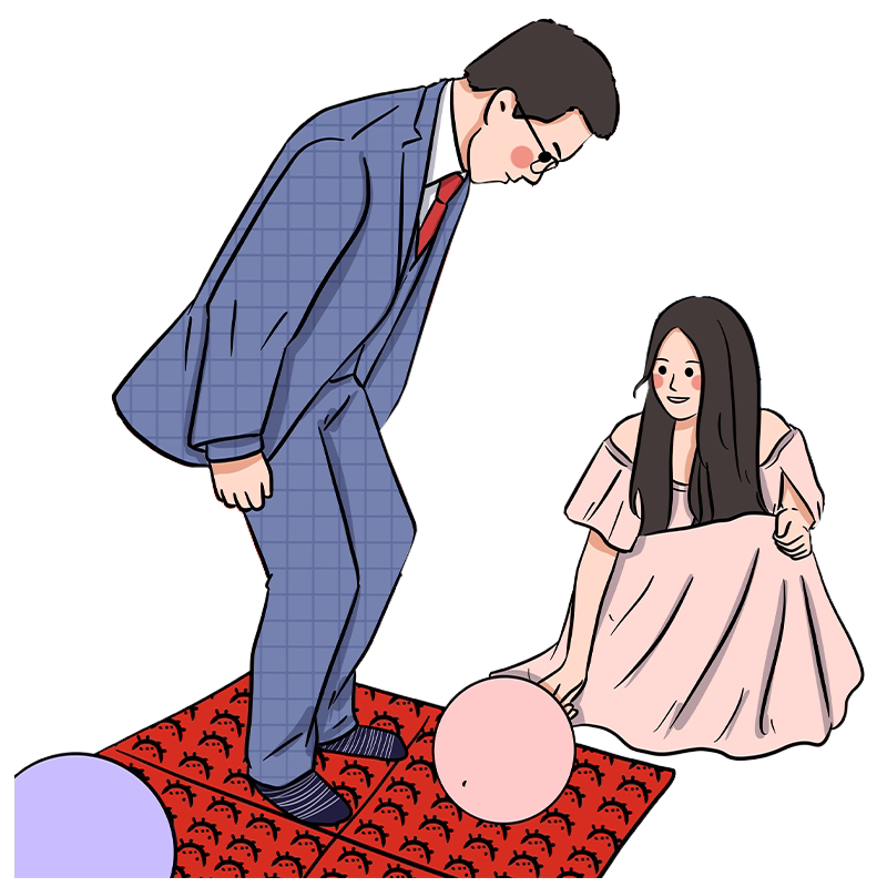 道具吹爆气球结婚整蛊伴郎