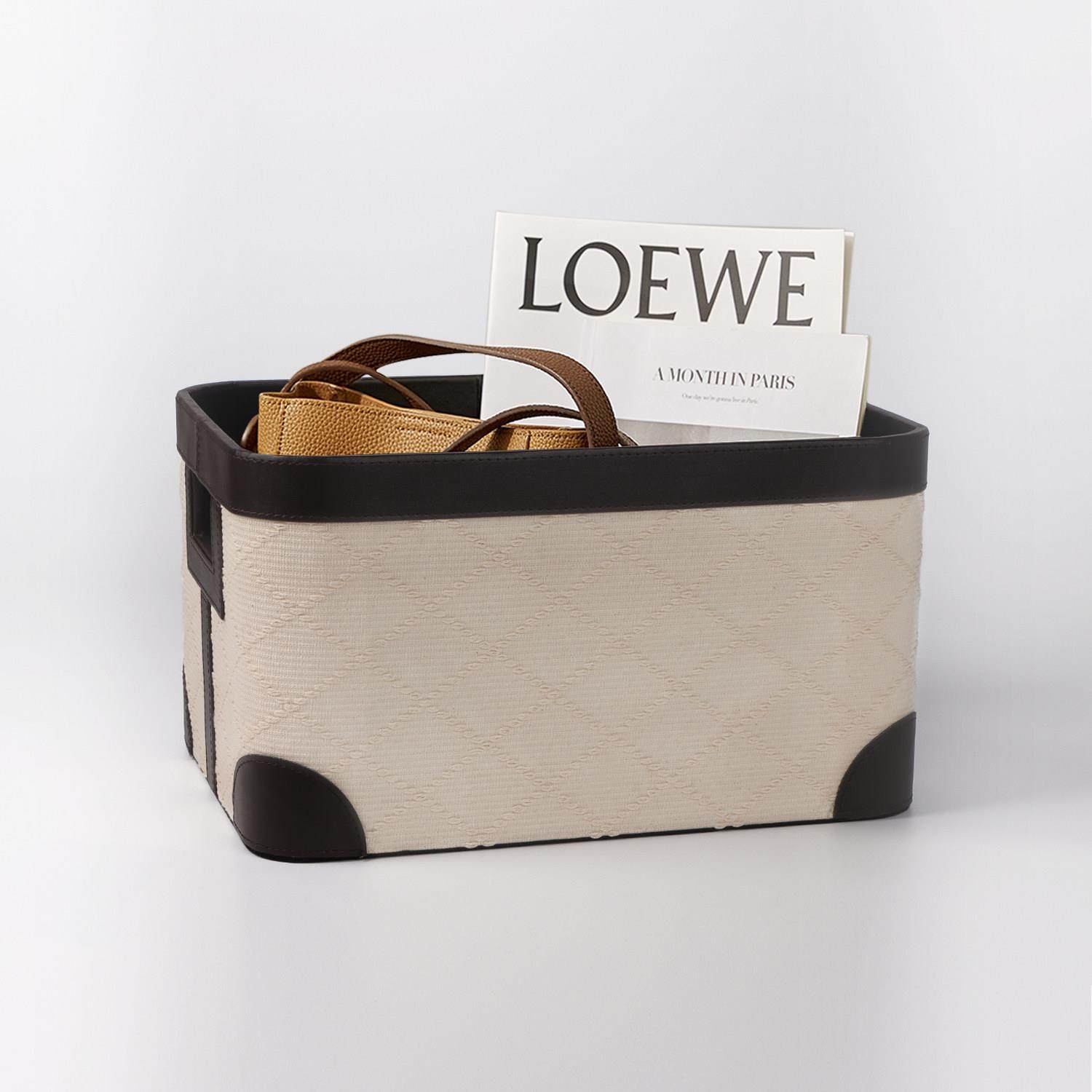 高档提花纹脏衣篓收纳篮带盖收纳箱盒子整理储物盒收纳筐皮革装饰,收纳整理,收纳筐,淘宝优惠券,粉丝福利购,淘宝优惠卷