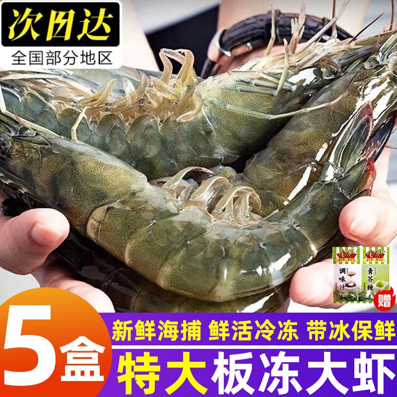 特大冷冻海捕鲜活大虾商用