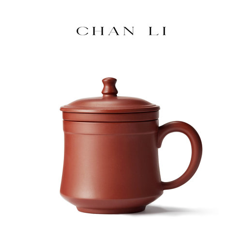 朱泥紫砂大容量办公杯·三件套 | 非遗传承 「高端茶具商务礼盒」