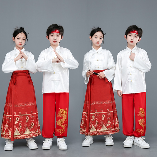 中国风儿童合唱朗诵演出服