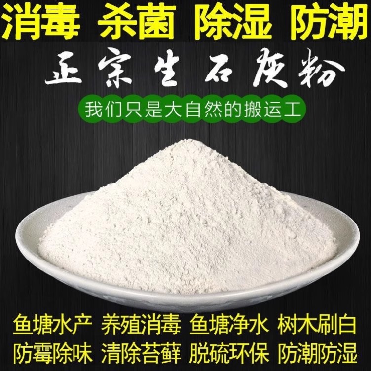 生石灰粉杀虫种菜消毒防潮除湿