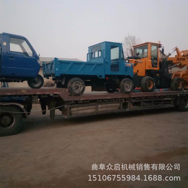 四不像工程四驱双顶运输车 翻斗自卸四轮拖拉机运输车煤炭运输车