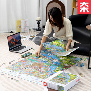 VINLAA拼图2000片成人版 地狱级高难解压生日礼物科隆莱茵河畔