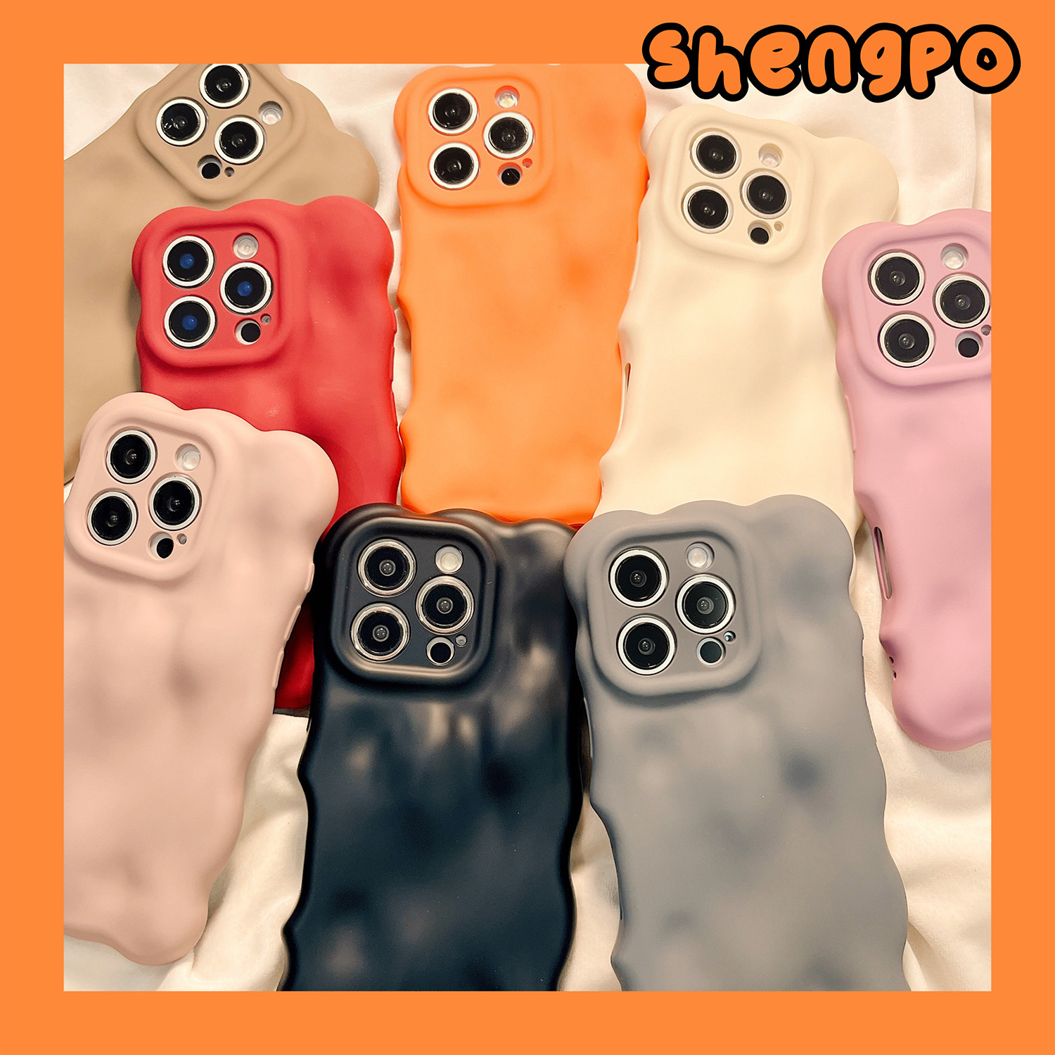 日韩ins风陨石褶皱适用苹果17手机壳情侣iphone17promax新款液态16promax防摔15Pro硅胶14女13全包16保护套15