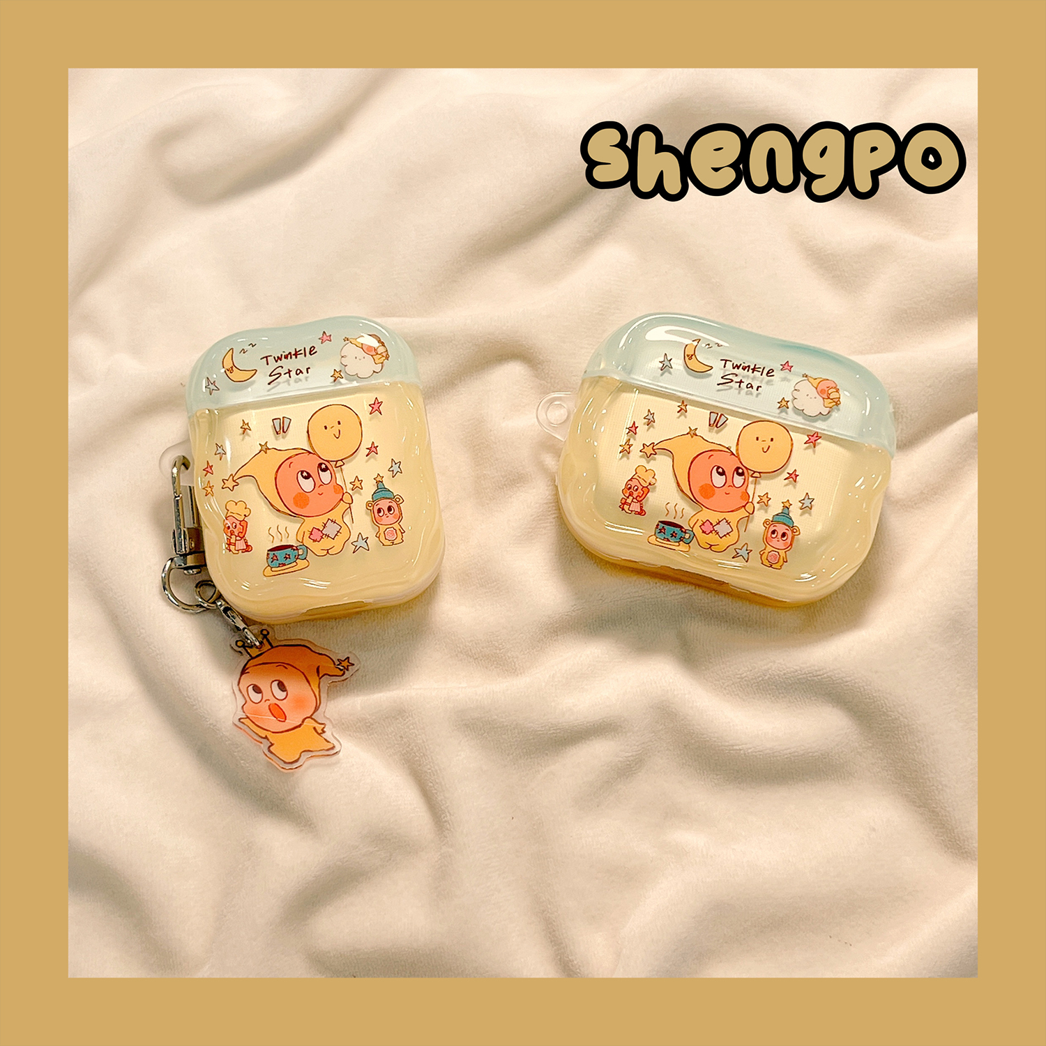 拿气球可爱卡通星星人耳机套新款