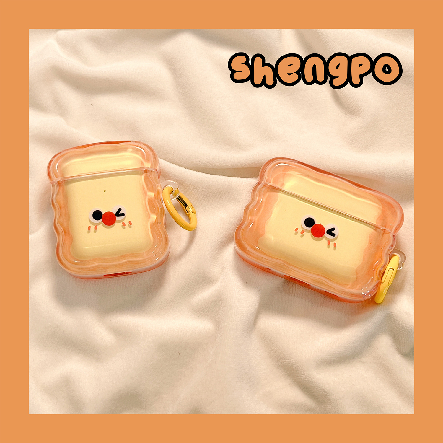 可爱卡通吐司面包耳机套新款