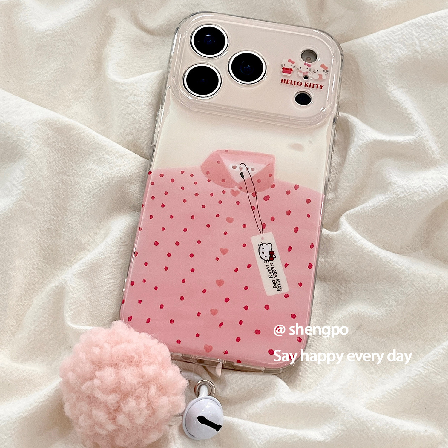 粉色少女心猫咪衣服少女心适用iPhone17promax可爱手机壳17苹果16promax防摔新款15pro女款14pro全包13保护套