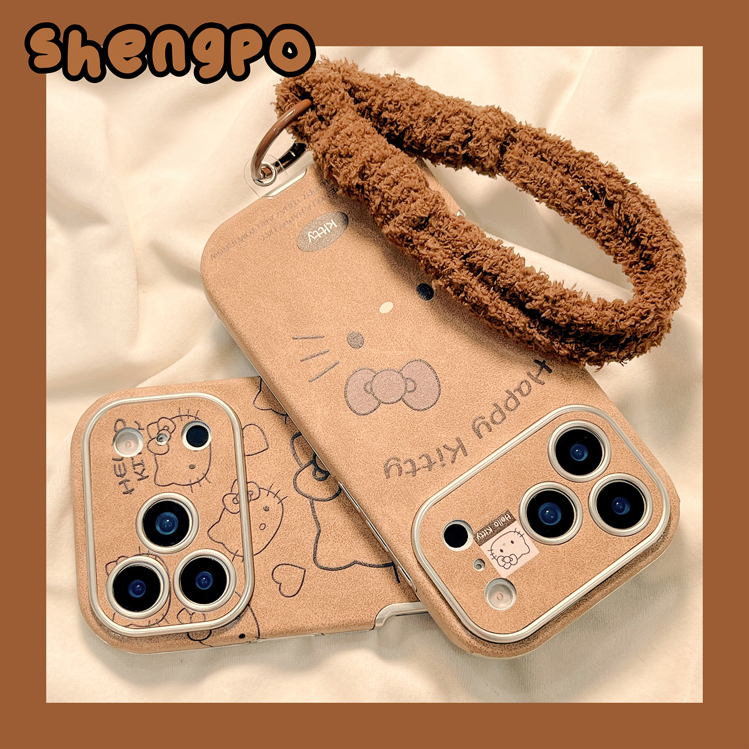 可爱卡通hellokitty手机壳皮质