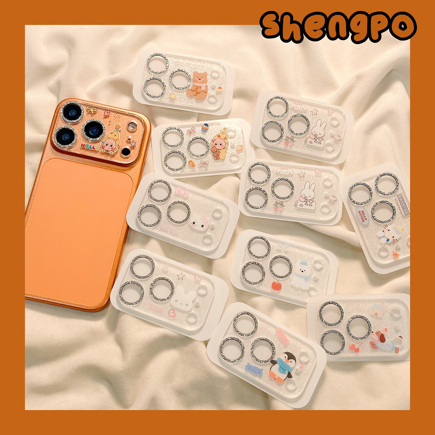 可爱卡通贴钻hellokitty动物视窗镜头膜全包适用iPhone17promax手机镜头膜苹果新透明17pro防摔女高级保护膜,3C数码配件,手机贴膜,淘宝优惠券,粉丝福利购,淘宝优惠卷