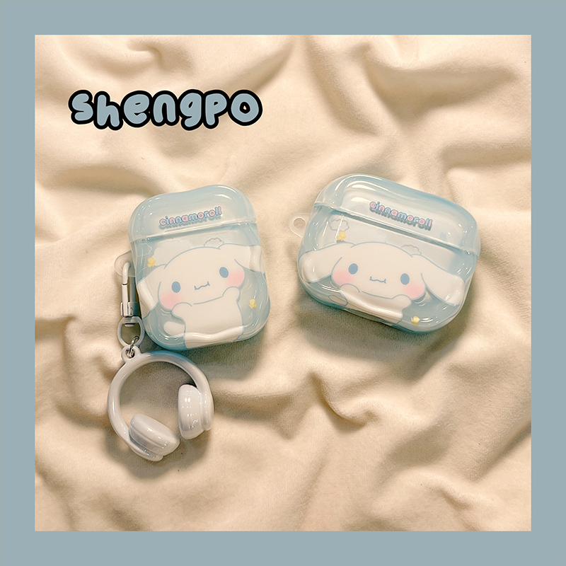 可爱卡通玉桂狗适用airpodspro2带挂件苹果无线蓝牙耳机壳airpods4新款airpods1/2代女款硅胶防摔三代保护套