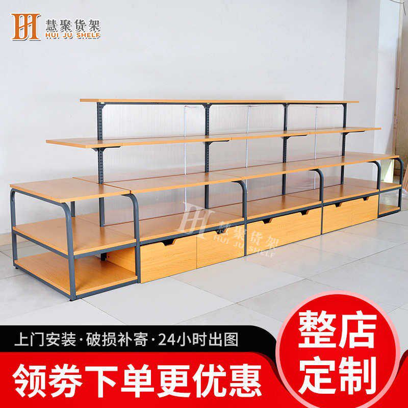 现货文具店货架书店学习用品笔架展示架 图书馆双面货柜