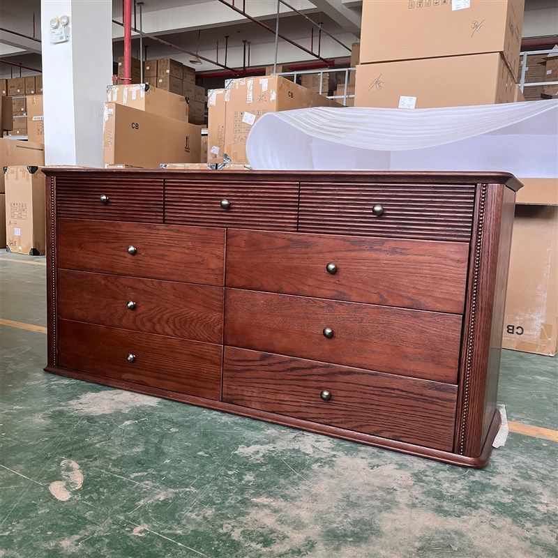 精选法式斗柜实木客厅靠墙五六七八九斗收纳柜复古卧室储物中古风,住宅家具,斗柜,淘宝优惠券,粉丝福利购,淘宝优惠卷