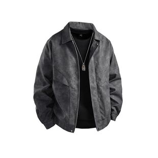 P55皮衣Q5棕色浅灰色深灰色M3XL