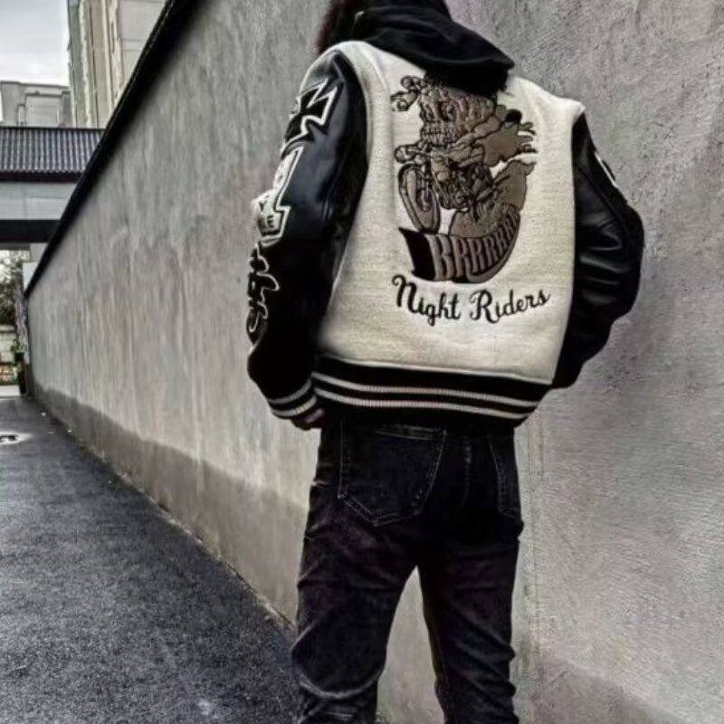 2024春秋痞帅外套男ins高街潮牌港风日系原宿风韩版潮流宽松夹克,男装,夹克,淘宝优惠券,粉丝福利购,淘宝优惠卷