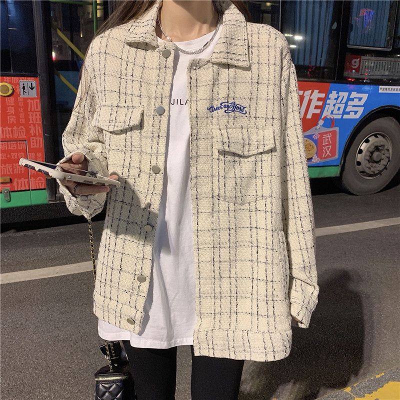 小香风外套女秋装2025新款韩版宽松短款水貂绒格子针织开衫女上衣,男装,夹克,淘宝优惠券,粉丝福利购,淘宝优惠卷