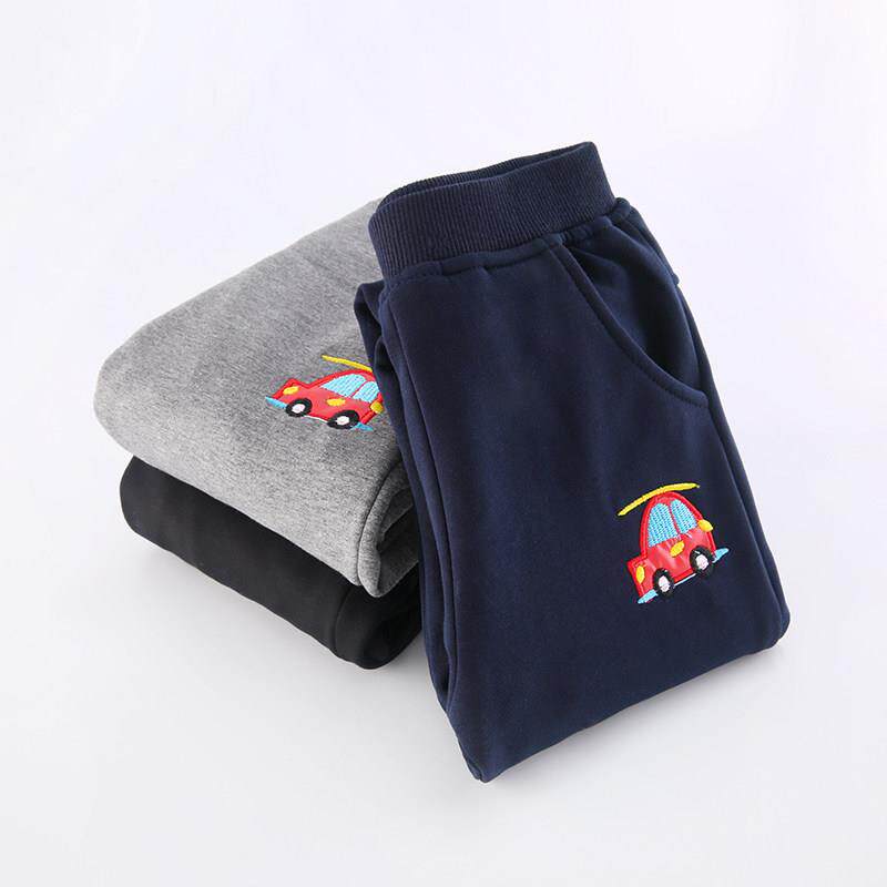 男童薄绒款裤子一体绒春秋冬宝宝加绒加厚运动厚棉裤儿童套装纯棉