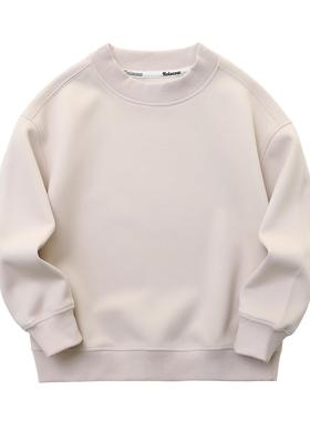 85232 儿童圆领卫衣 男童女童百搭纯色长袖 运动上衣 中大童童装