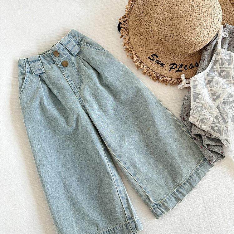 女童夏季薄款裤子韩版新款直筒牛仔裤儿童洋派休闲 百搭阔腿牛仔,童装/婴儿装/亲子装,儿童牛仔裤,淘宝优惠券,粉丝福利购,淘宝优惠卷