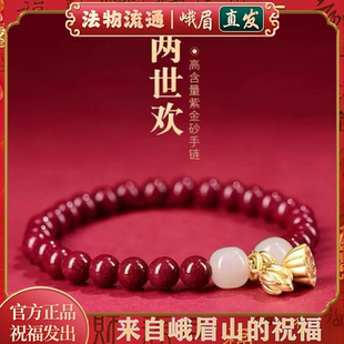 峨眉山求子手链莲蓬朱砂手串送子观音好孕饰品多子多福礼物吉祥物