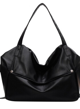 美式学院简约大容量软皮托特包大学生单肩斜挎包 无题notitle