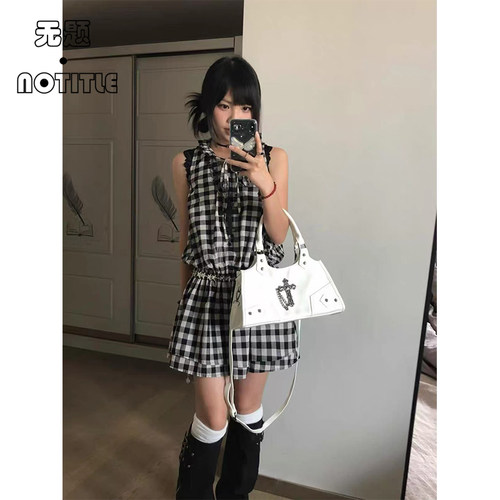 美式复古铆钉机车腋下包