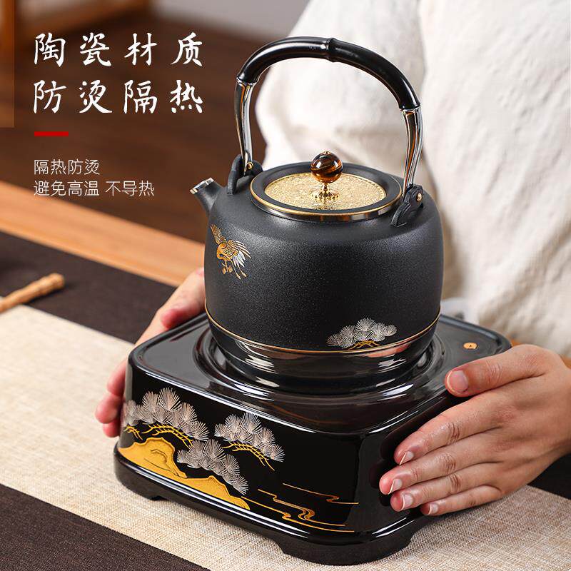 三缘堂鹿鸣堂底部自动上水电热水壶 316不锈钢智能静音烧水电茶壶