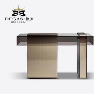 Degas德加/轻奢玄关柜设计师玻璃窄桌入户正对门厅现代简约玄关台