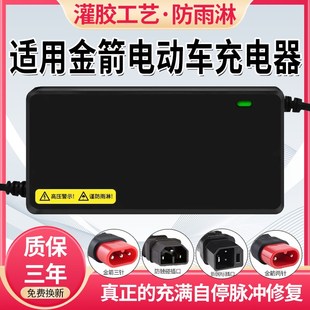 精选适用金箭电动车充电器48V12AH60V20AH72伏防水铅酸石墨烯快充