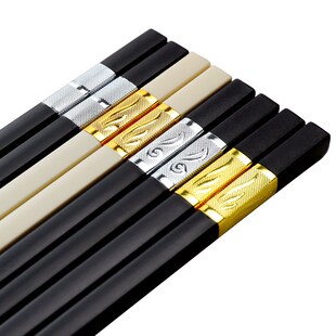 精选国涛合金筷子非不锈钢家用防霉快子耐温公筷非实木防滑10双家