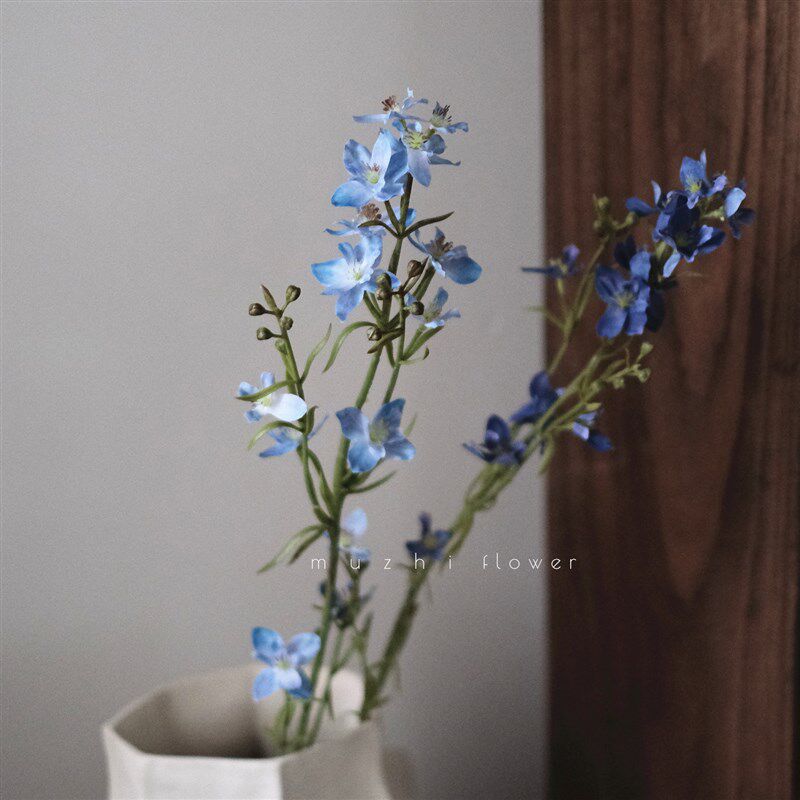 仿真花高级感逼真飞燕草花束客厅插花轻奢高端花艺家居样板间装饰