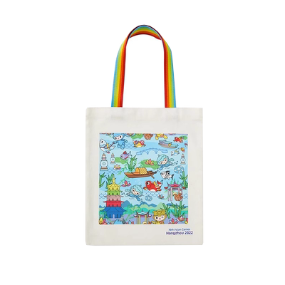 竹莲碧荷亚运会手提袋