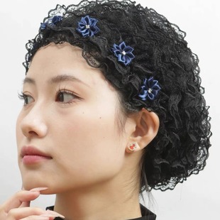 新款2025遮白发头巾新款蕾丝薄款美人帽女纱巾回族老人包头帽子