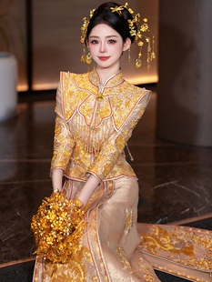 香槟色秀禾服2025新款 婚服高级感重工婚服敬酒服嫁衣 新娘结婚中式