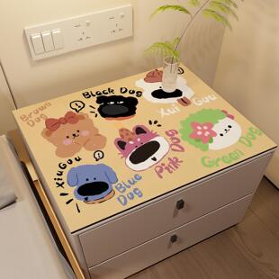 多巴胺床头柜桌垫防水垫子pvc免洗台面保护盖布可裁剪高级感桌布