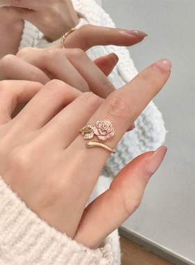 不规则碎银子戒指女2025新款爆款时尚个性食指粗胖手大号闺蜜指环