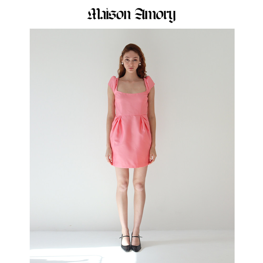 Maison发光粉迷你连衣裙