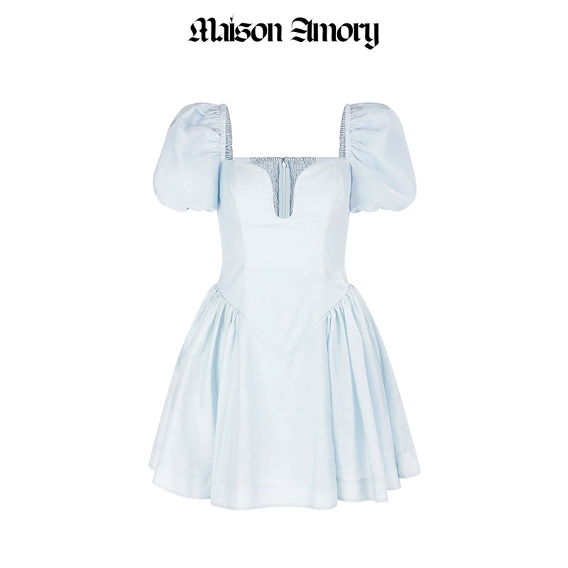 Maison浅蓝色迷你连衣裙